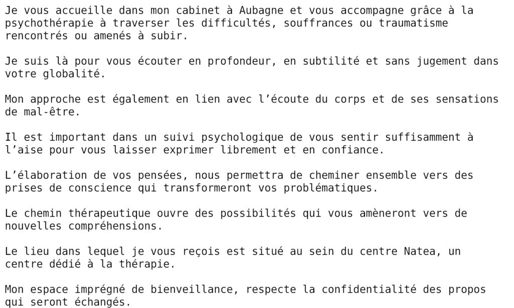 texte accueil lu sit